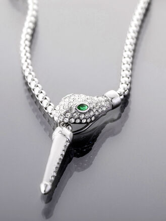 Nápadný náhrdelník s hadem, chirurgická ocel 