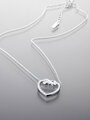 Elegantní náhrdelník ve tvaru srdce s krystalem z chirurgické oceli pro ženy a dívky