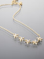 Elegantní náhrdelník z chirurgické oceli ve tvaru hvězd s krystalky