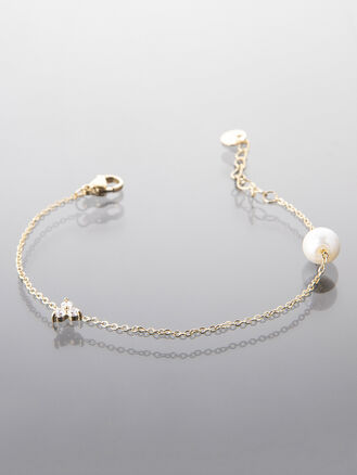 Elegantní náramek z chirurgické oceli s perlou pro ženy a dívky