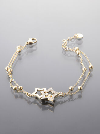 Elegantní náramek z chirurgické oceli s hvězdami pro ženy a dívky