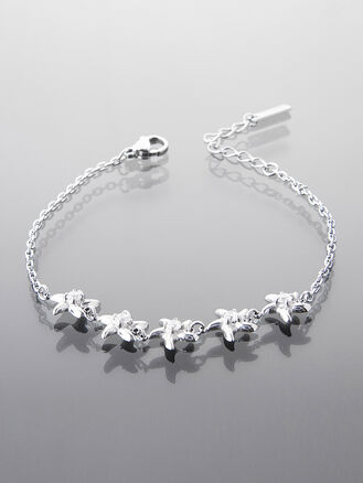 Elegantní náramek ve tvaru hvězdy z chirurgické oceli pro ženy a dívky