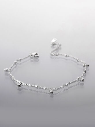 Elegantní stříbrný řetízek na nohu s krystalem pro dívky a ženy