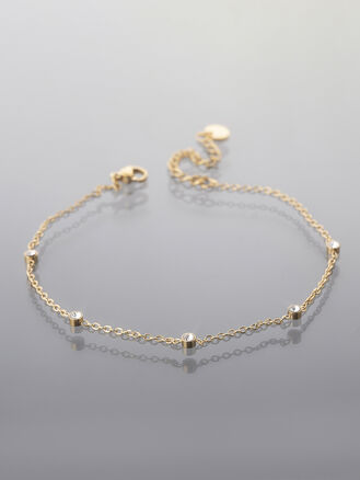 Elegantní řetízek na nohu s krystalem pro dívky a ženy