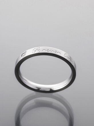 Romantický dámský prsten z leštěné chirurgické oceli