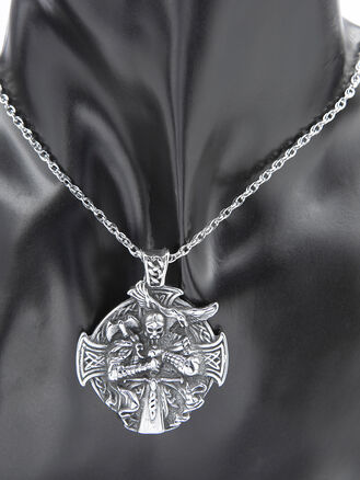 Přívěsek Viking, z leštěné chirurgické oceli, stříbrná barva kovu