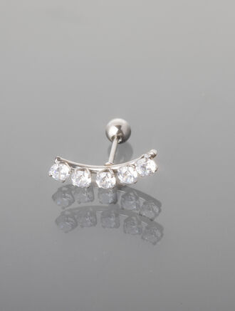 Piercing do helixu z leštěné chirurgické oceli , dvě barvy kovu