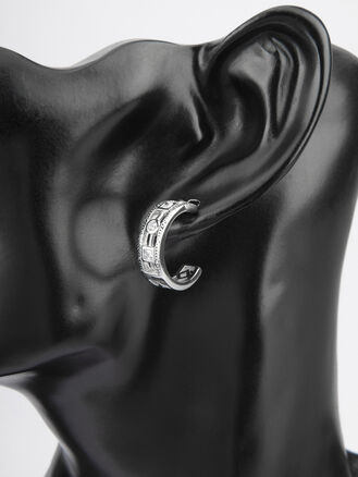 Elegantní kruhové náušnice z chirurgické oceli, s krystalky, stříbrná, nebo zlatá barva kovu