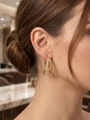 Elegantní oválné náušnice z chirurgické oceli, stříbrná nebo zlatá barva kovu