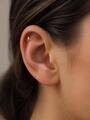Piercing do brady, ucha nebo rtu, kytička s krystalkem, chirurgická ocel stříbrná nebo zlatá barva