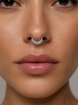 Helix piercing do ucha chirurgická ocel, s krystalky