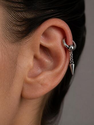 Helix piercing do ucha chirurgická ocel, s kyvadlem
