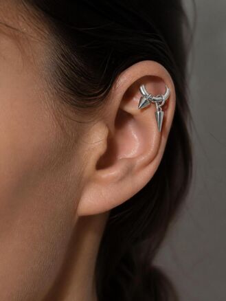Helix piercing do ucha chirurgická ocel, s hroty