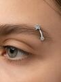 Piercing do pupíku z chirurgické oceli, zlatá a stříbrná barva kovu