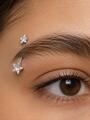 Piercing do pupíku z chirurgické oceli, zlatá a stříbrná barva kovu